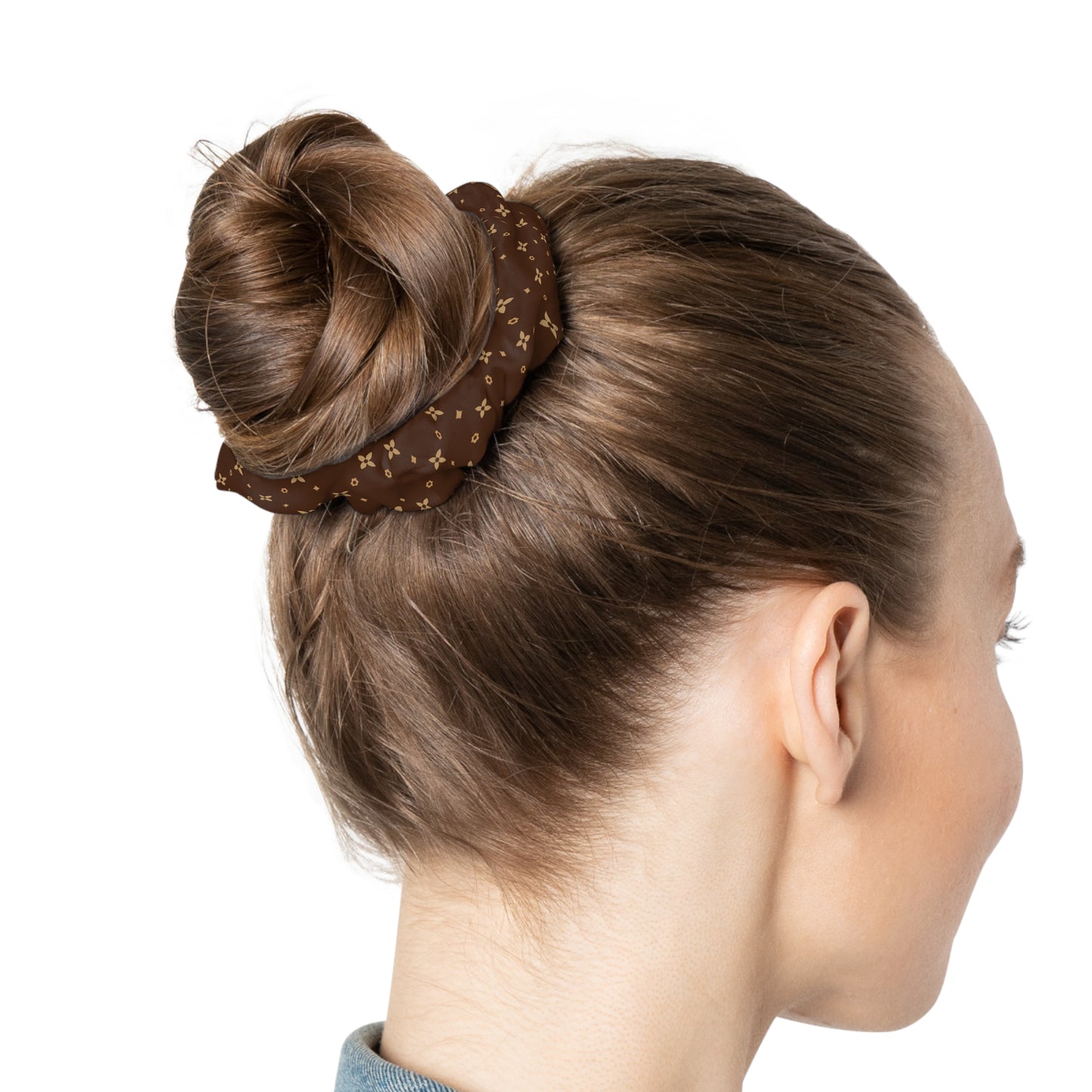 Haargummi | Modisches Haaraccessoire | Nerzbrauner Sablette-Druck