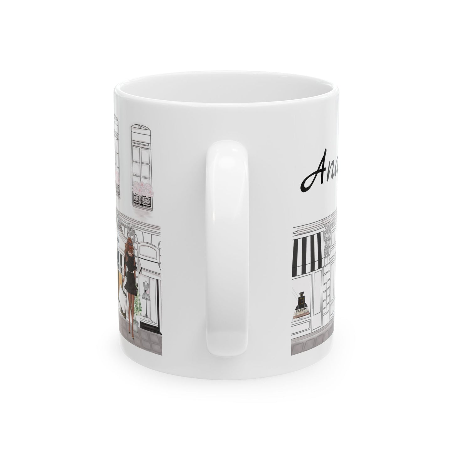 Haute in Paris Collection | Personalizable White Ceramic Mug
