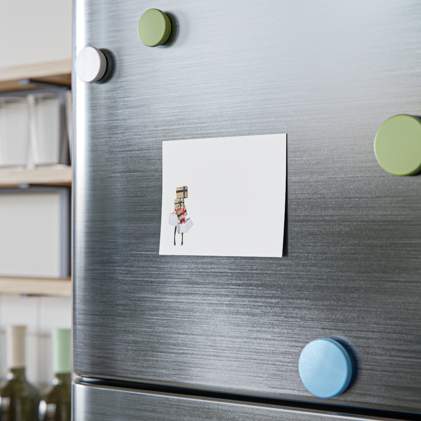 Personalized Post-it® Notes | Shopping Girl Illustration | Custom Sticky Pad