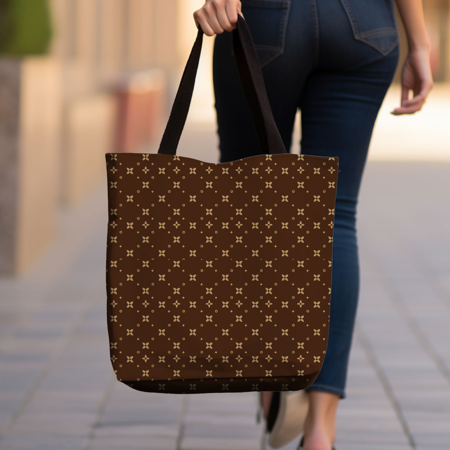 Personalized Sablette Tote Bag | Black Handles | 3 Sizes | Custom Name