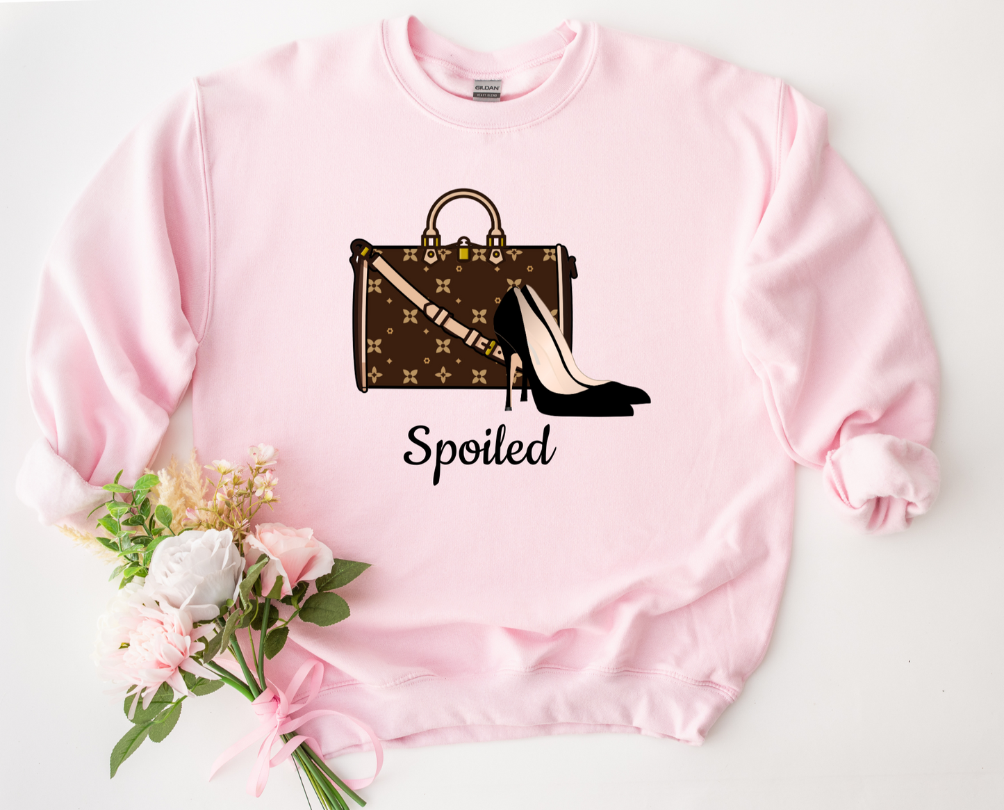 Sablette Pattern Shoes and Purse Personalizable Sweatshirt