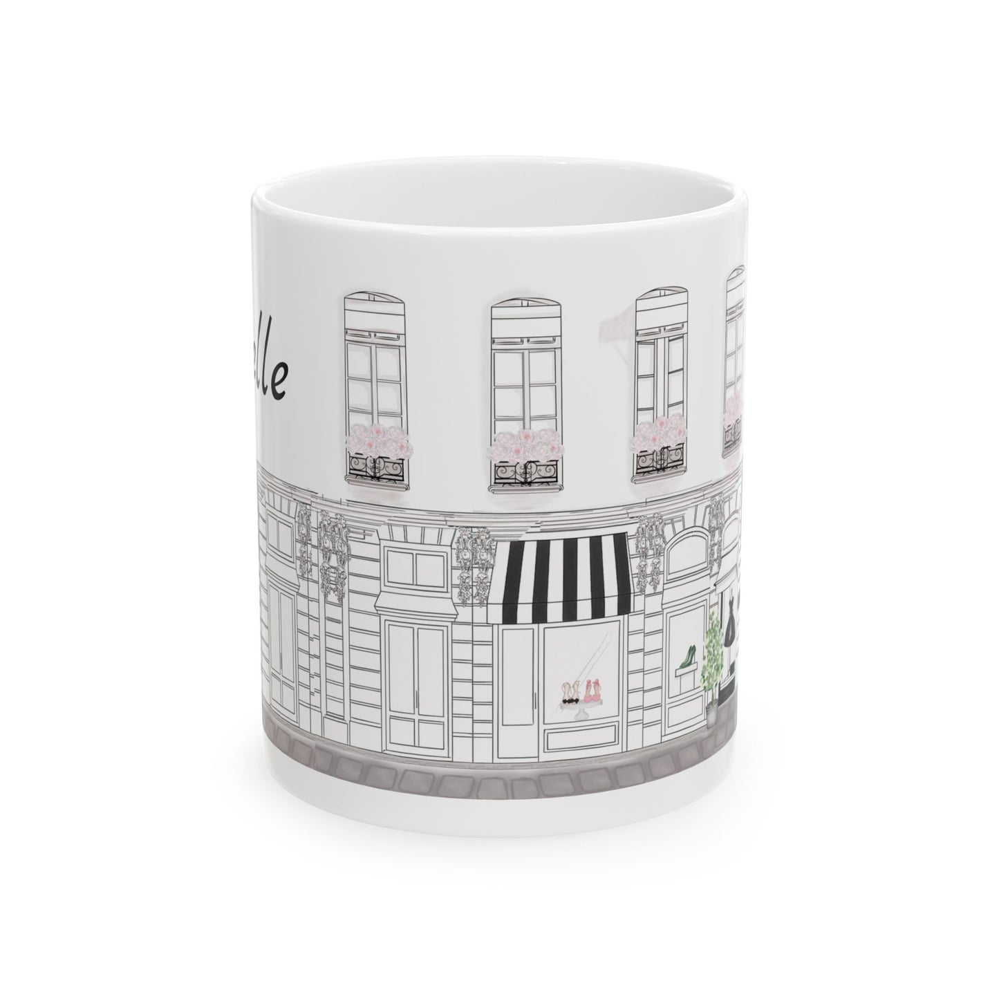 Haute in Paris Collection | Personalizable White Ceramic Mug