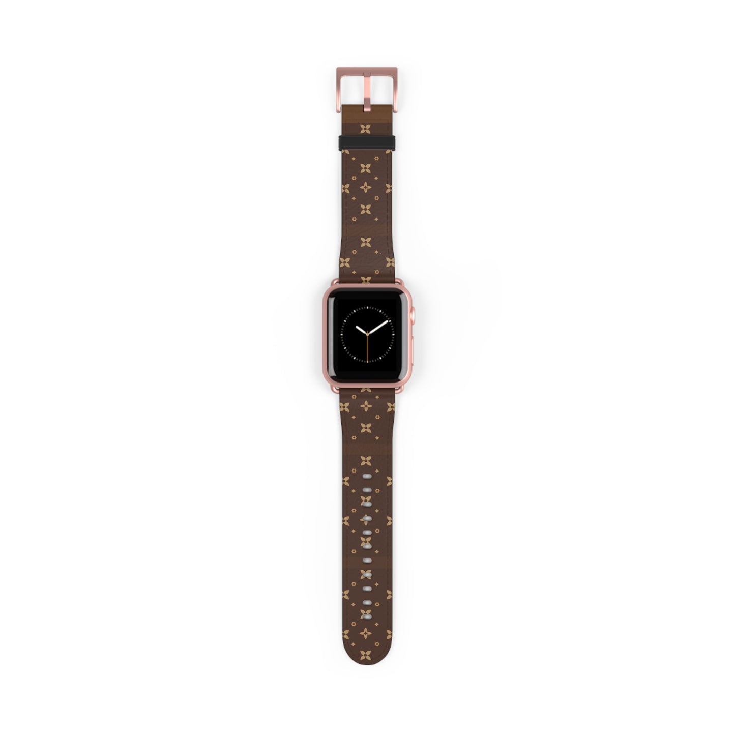 Stylish and Chic Print Apple Watch Vegan Leather Band l Choose Rim and Buckle Color l Black Silver Gold Rose Gold