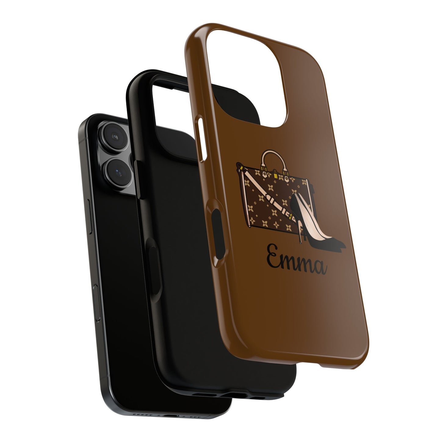 Personalized Shoes & Purse Tough Phone Case | iPhone Samsung Pixel | 10 Color Options