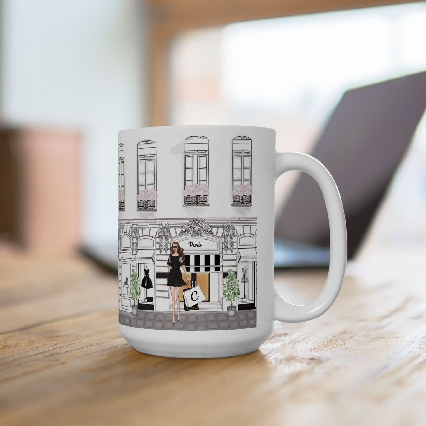 Haute in Paris Collection | Personalizable White Ceramic Mug