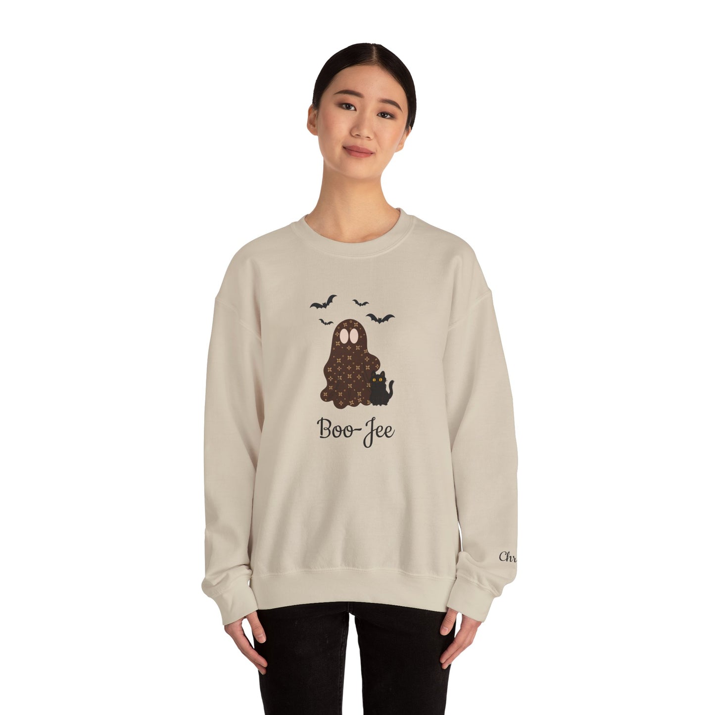 Personalizable Ghost Sweatshirt | Sablette Pattern | 4 Colors | Personalized Sleeve