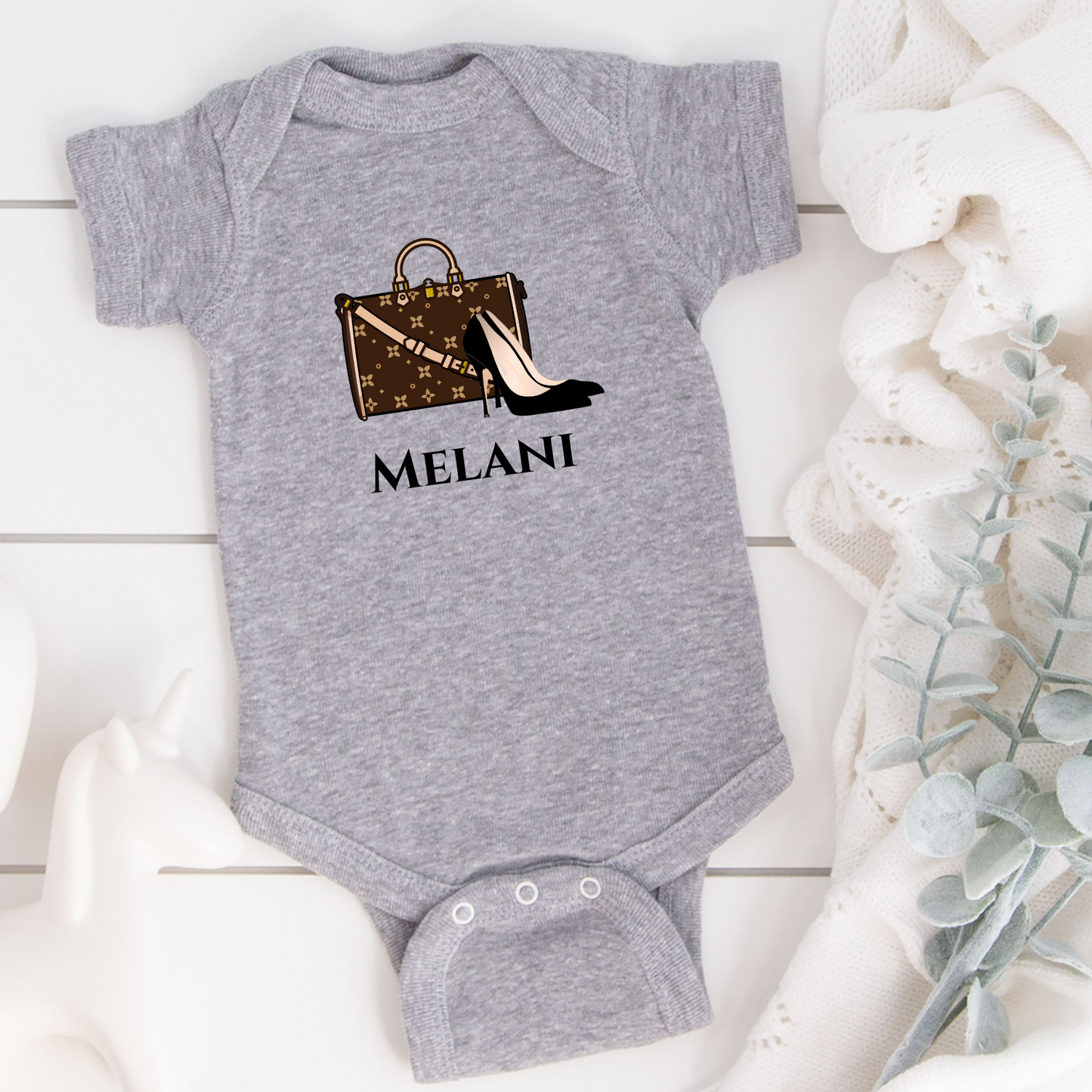 Chic and Personalized Baby Bodysuit | Tresor Valeur