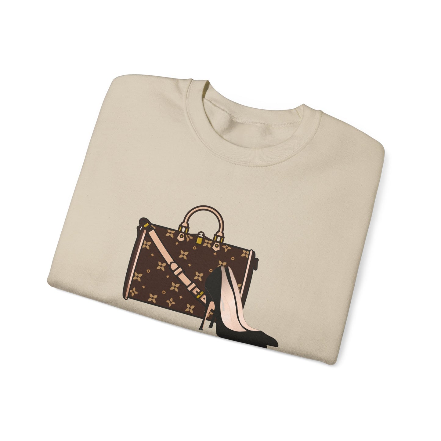 Sablette Pattern Shoes and Purse Personalizable Sweatshirt