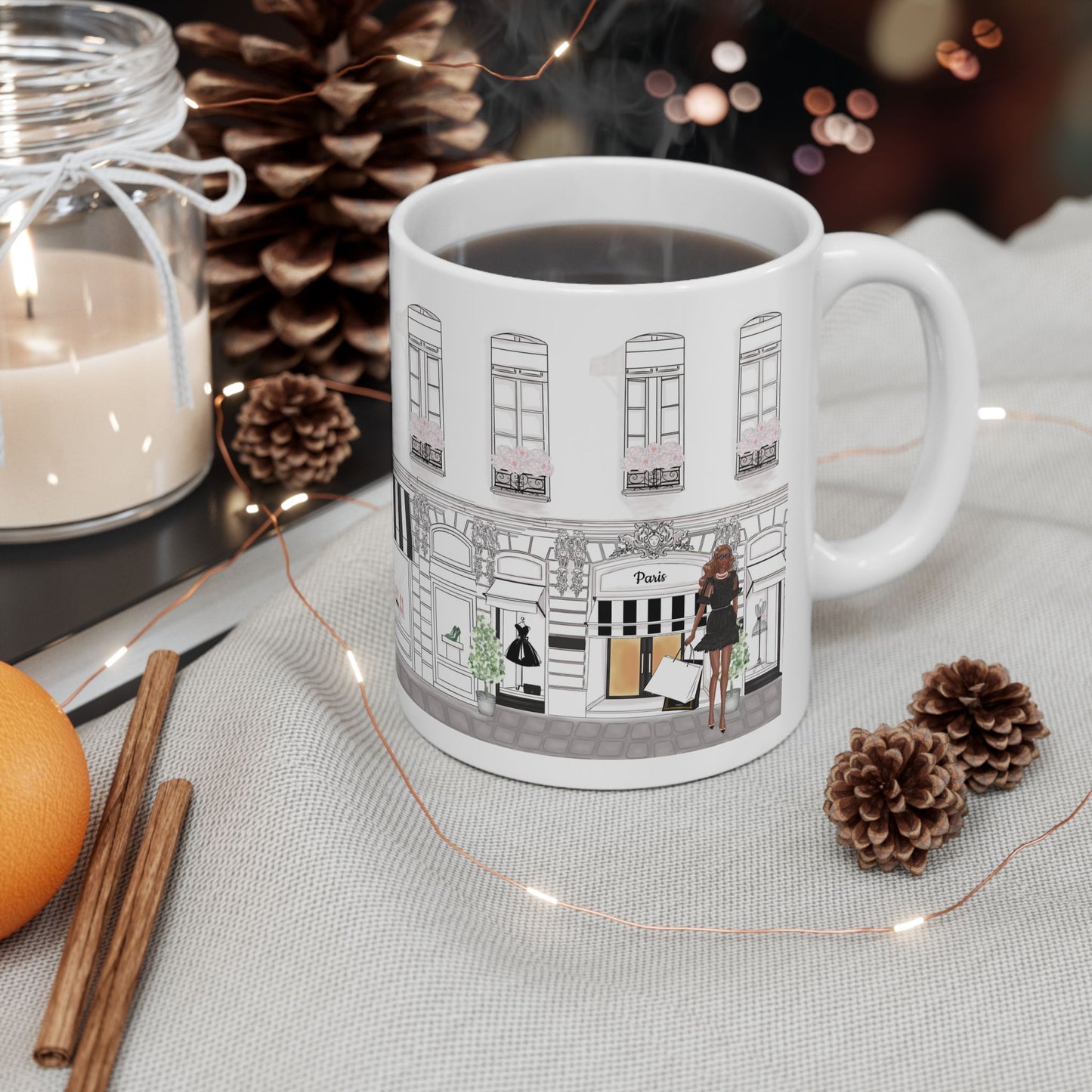 Haute in Paris Collection | Personalizable White Ceramic Mug