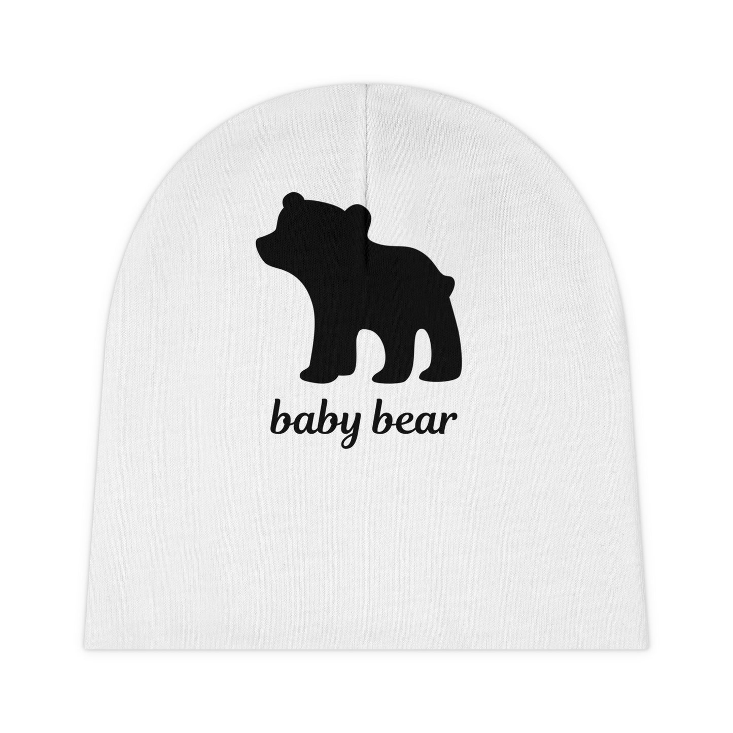 Baby Bear Infant Beanie — White or Red | Personalizable