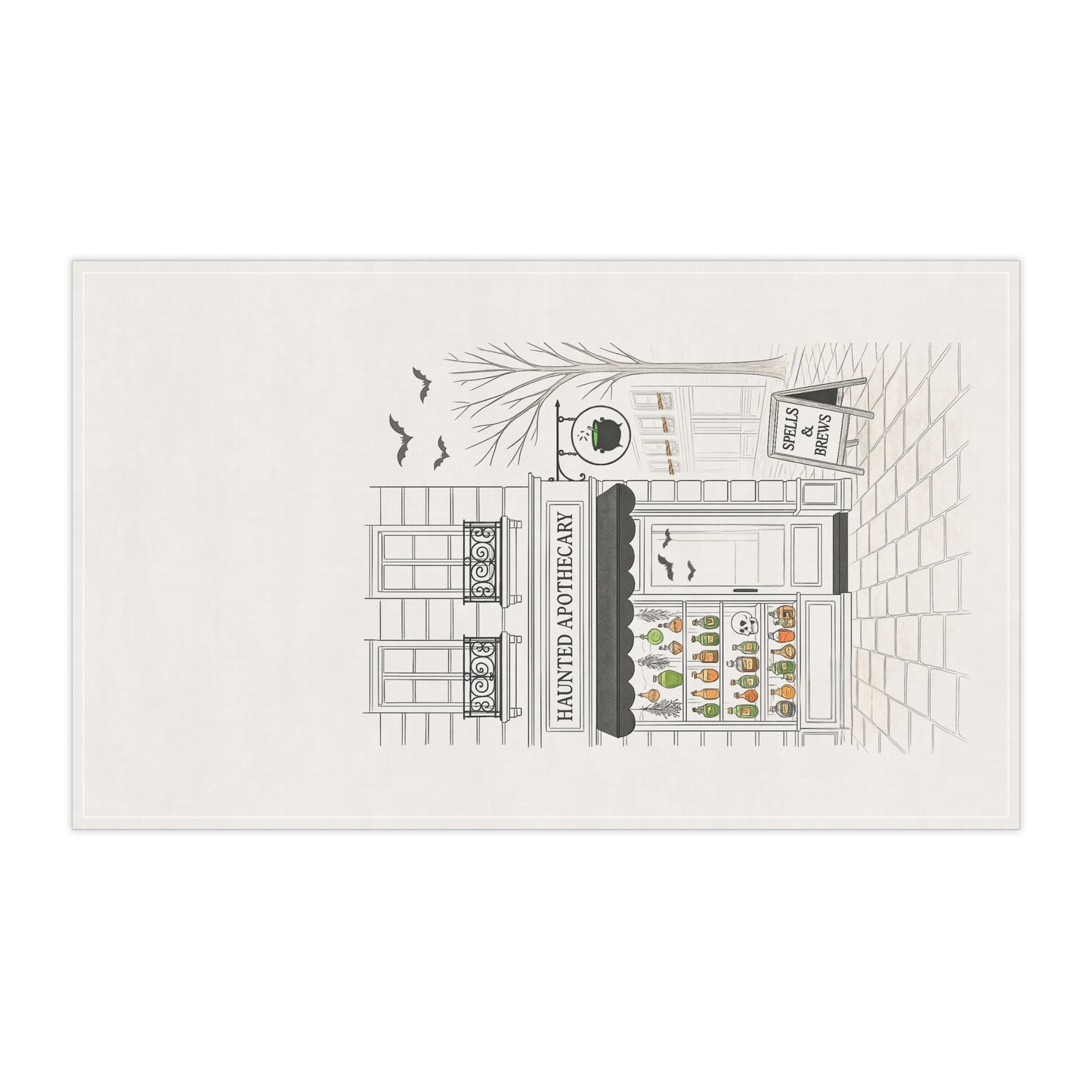 Spooky Apothecary Halloween Kitchen Towel | 100% Cotton | Chic City Design | Fall Holiday Décor