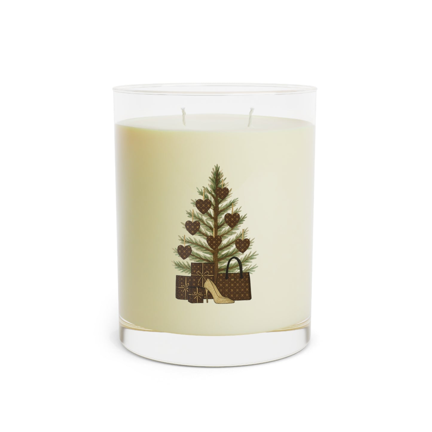 Personalizable Chic Nouveau Noël Candle | Double Wick Glass | 3 Scents