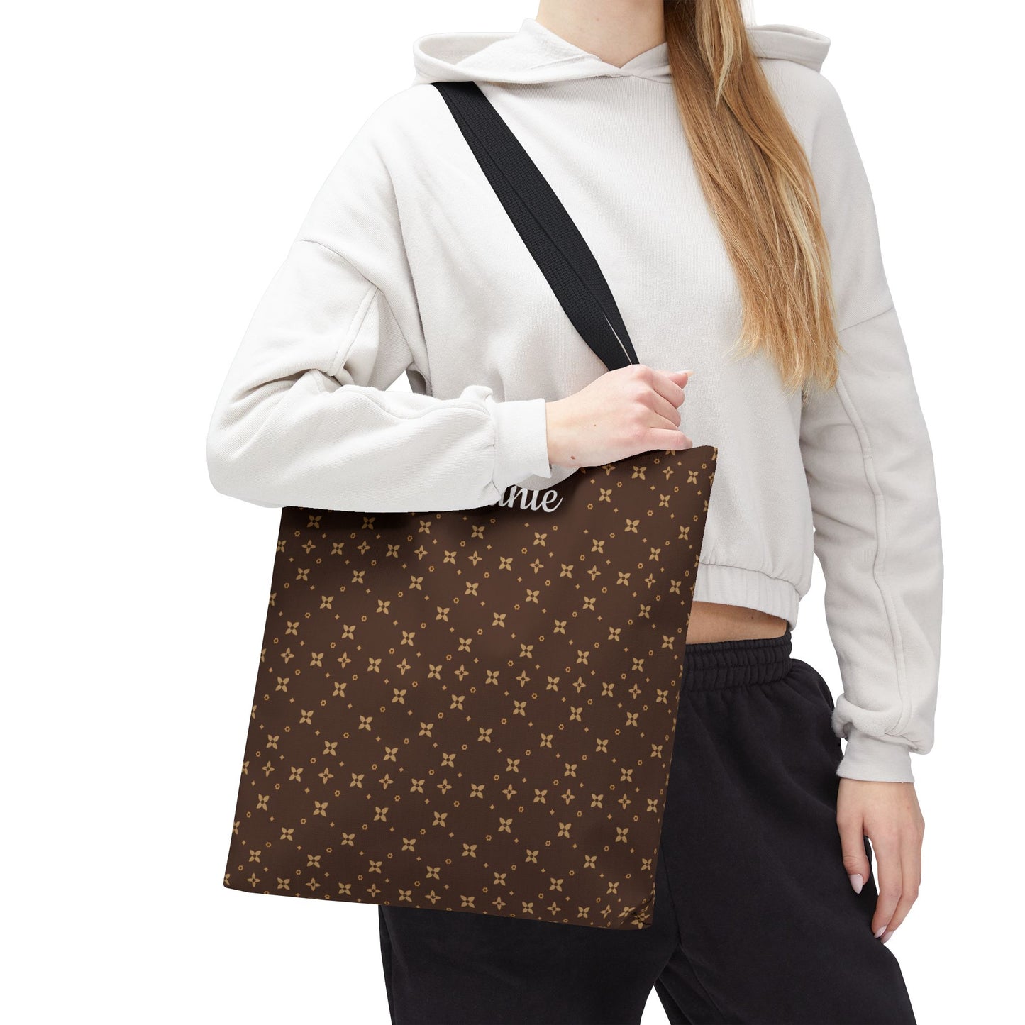 Personalized Sablette Tote Bag | Black Handles | 3 Sizes | Custom Name