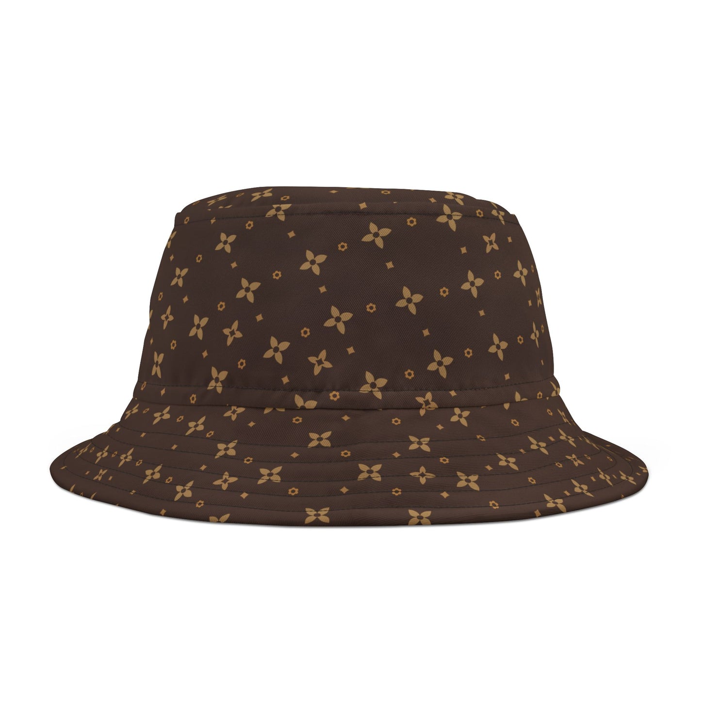 Sombrero de pescador con estampado de sablette en marrón visón