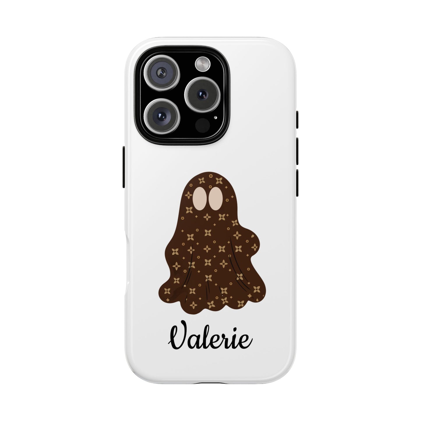 Haunted Chic: Sablette Ghost & Cat Halloween Tough Phone Case | Tresor Valeur Exclusive l Chic and Spooky Phone Case
