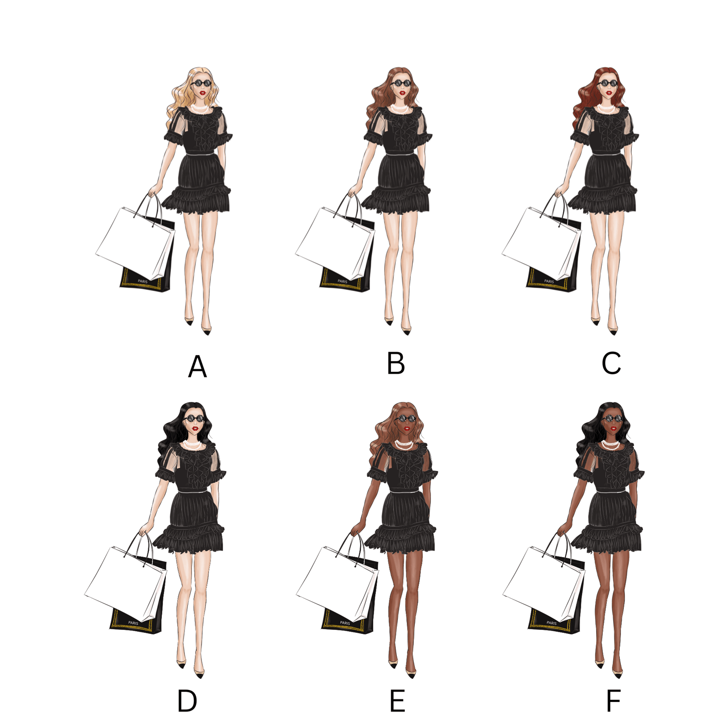 Haute in Paris Tote Bag | Personalized Avatar & Name - Tresor Valeur