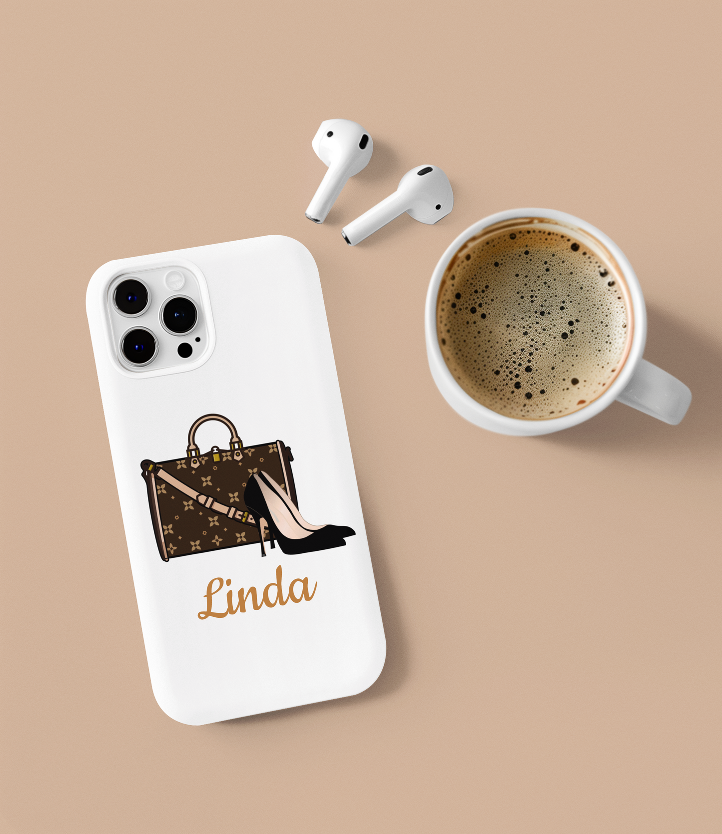 Personalized Shoes & Purse Tough Phone Case | iPhone Samsung Pixel | 10 Color Options