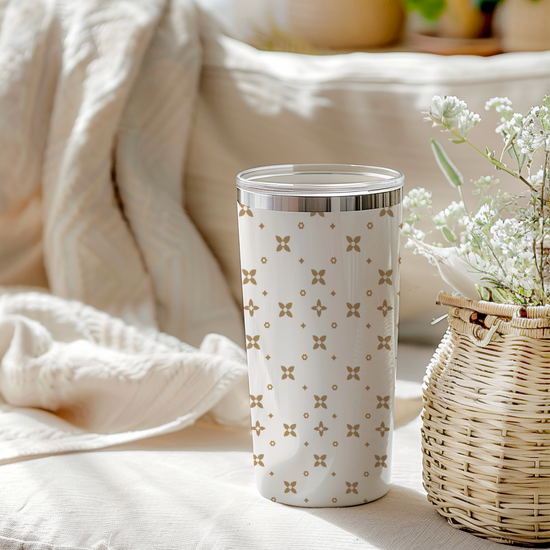 Vaso de viaje | Personalizable | Acero inoxidable | 20 oz | Estampado caramelo