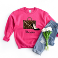 Sablette Pattern Shoes and Purse Personalizable Sweatshirt