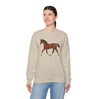 Urban Cowgirl Horse Sweatshirt | Personalizable Left Sleeve