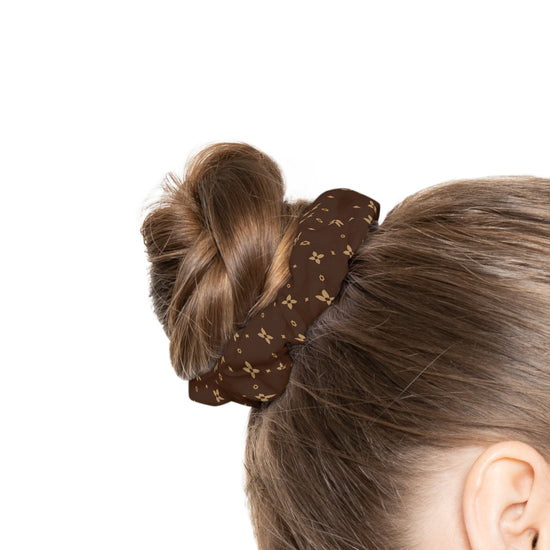 Coletero | Accesorio para el cabello de moda | Estampado de sablette marrón visón