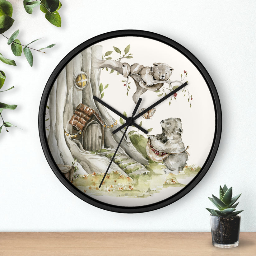Petits Animaux | Orchard Bears Wall Clock - Tresor Valeur