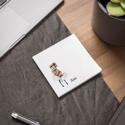 Personalized Post-it® Notes | Shopping Girl Illustration | Custom Sticky Pad