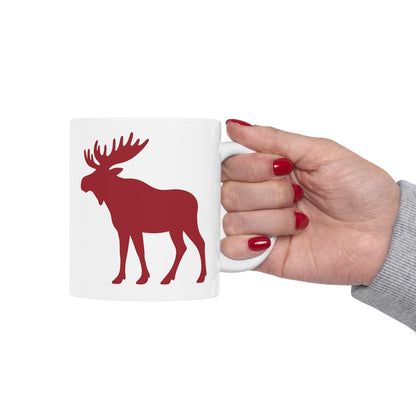 Red Moose Personalized Mug | White Ceramic | 11oz or 15oz