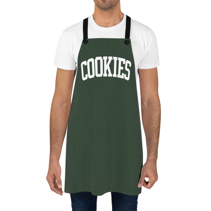 COOKIES Collegiate Print Personalizable Apron | Adjustable Fit | White Typography