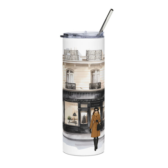 Personalized 20 oz Skinny Tumbler | Regent London Boutique with Winter Fashionista Avatars