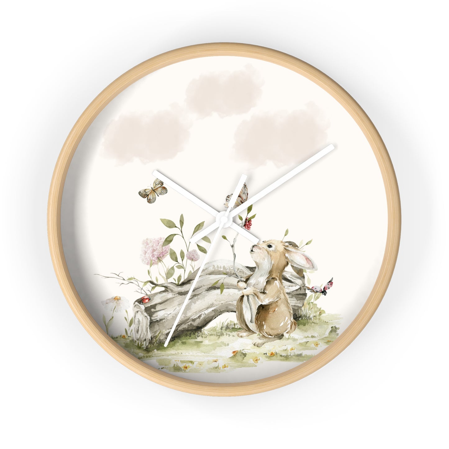 Petits Animaux | Bunny Nursery Wall Clock - Tresor Valeur