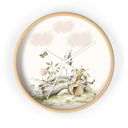 Petits Animaux | Bunny Nursery Wall Clock - Tresor Valeur