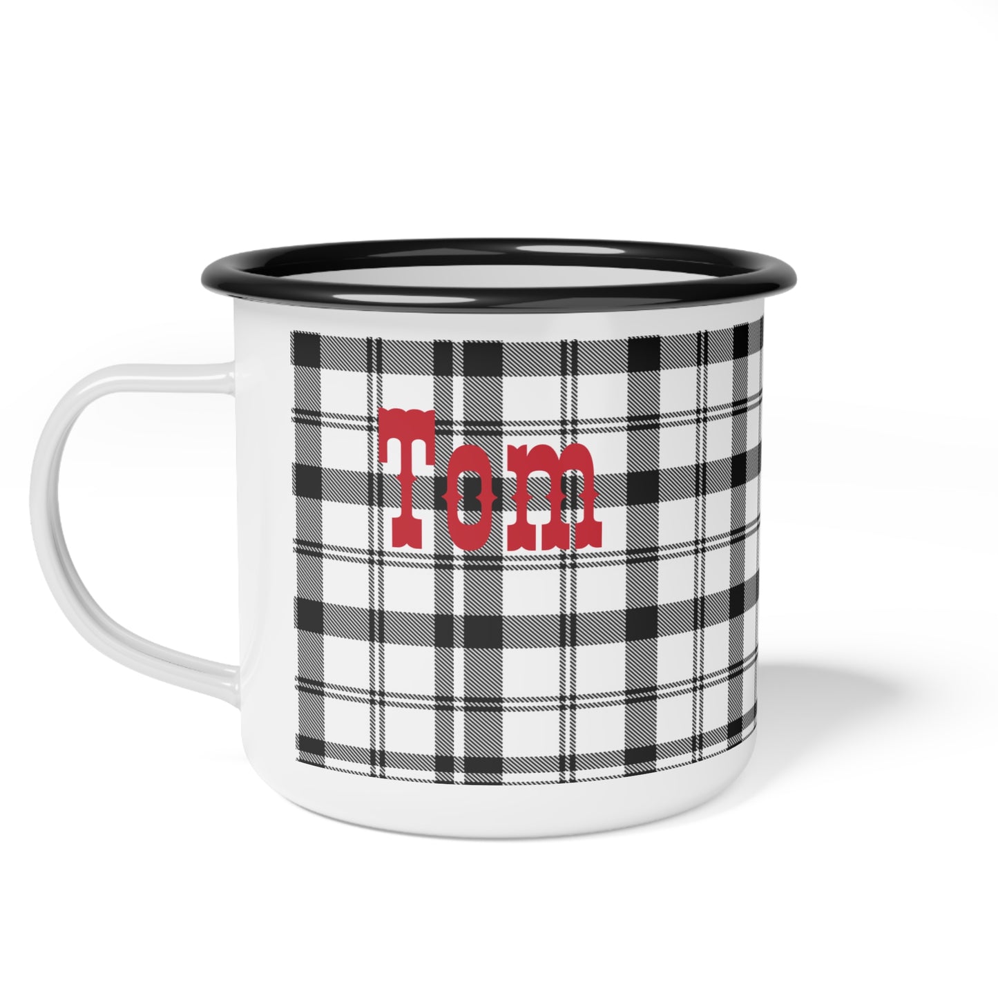 Personalized Enamel Camp Mug | Moose, Bear, or Deer Silhouette