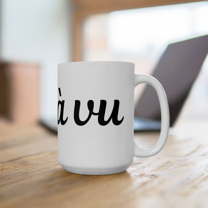 Déjà vu Large Script Mug | Personalized French Word Ceramic Mug