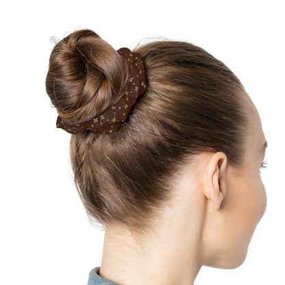 Haargummi | Modisches Haaraccessoire | Nerzbrauner Sablette-Druck