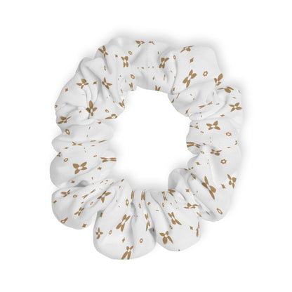 Haargummi | Modisches Haaraccessoire | Karamell- und Weiß-Sablette-Print