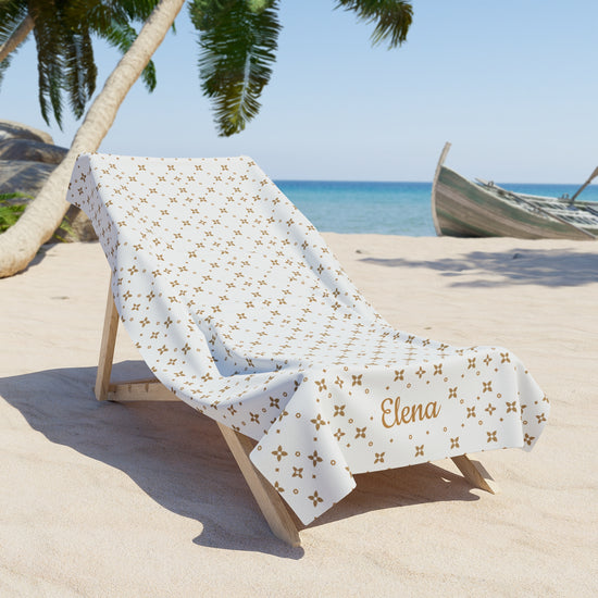 Strandtuch | Personalisierbar | Karamell-Sablette-Druck