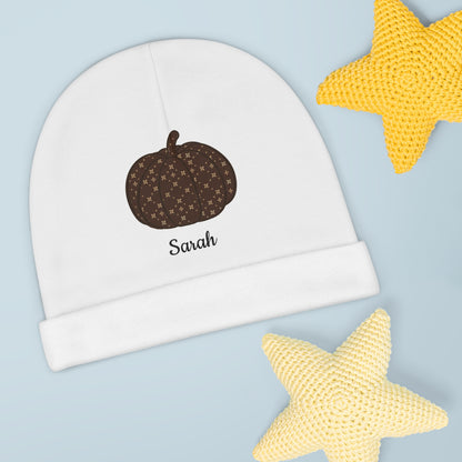 Baby Beanie | Personalizable | Sablette Print Pumpkin Graphic