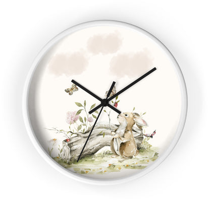 Petits Animaux | Bunny Nursery Wall Clock - Tresor Valeur