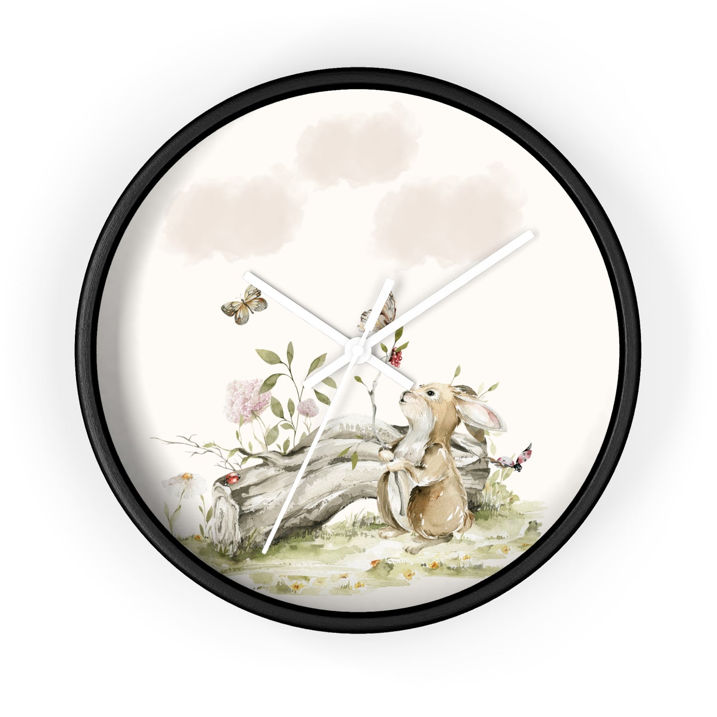 Petits Animaux | Bunny Nursery Wall Clock - Tresor Valeur
