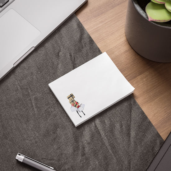 Personalized Post-it® Notes | Shopping Girl Illustration | Custom Sticky Pad