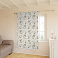 Petits Animaux | Bunny & Mouse Blackout Single Panel Curtain | Personalized Initial Monogram - Tresor Valeur