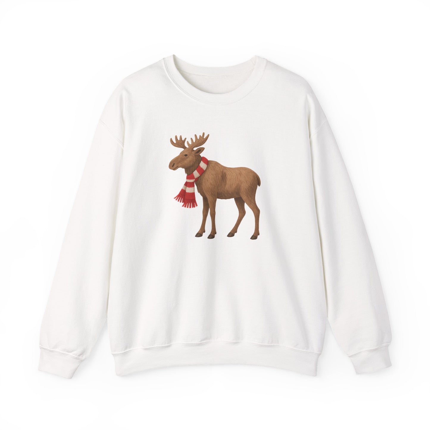 Holiday Moose Sweatshirt | Personalizable Sleeve