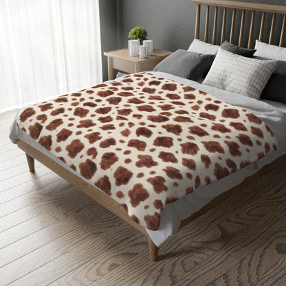 Appaloosa Print Velveteen Blanket | Soft Western Throw | 3 Sizes