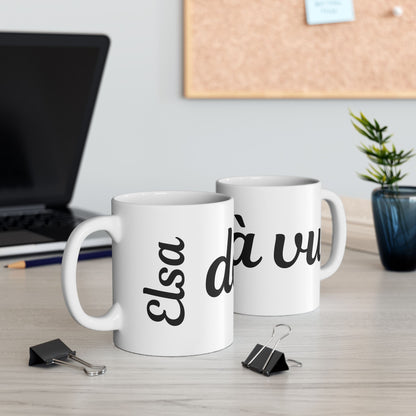 Déjà vu Large Script Mug | Personalized French Word Ceramic Mug
