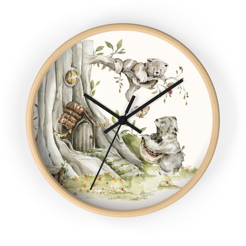 Petits Animaux | Orchard Bears Wall Clock - Tresor Valeur