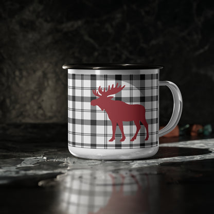 Personalized Enamel Camp Mug | Moose, Bear, or Deer Silhouette