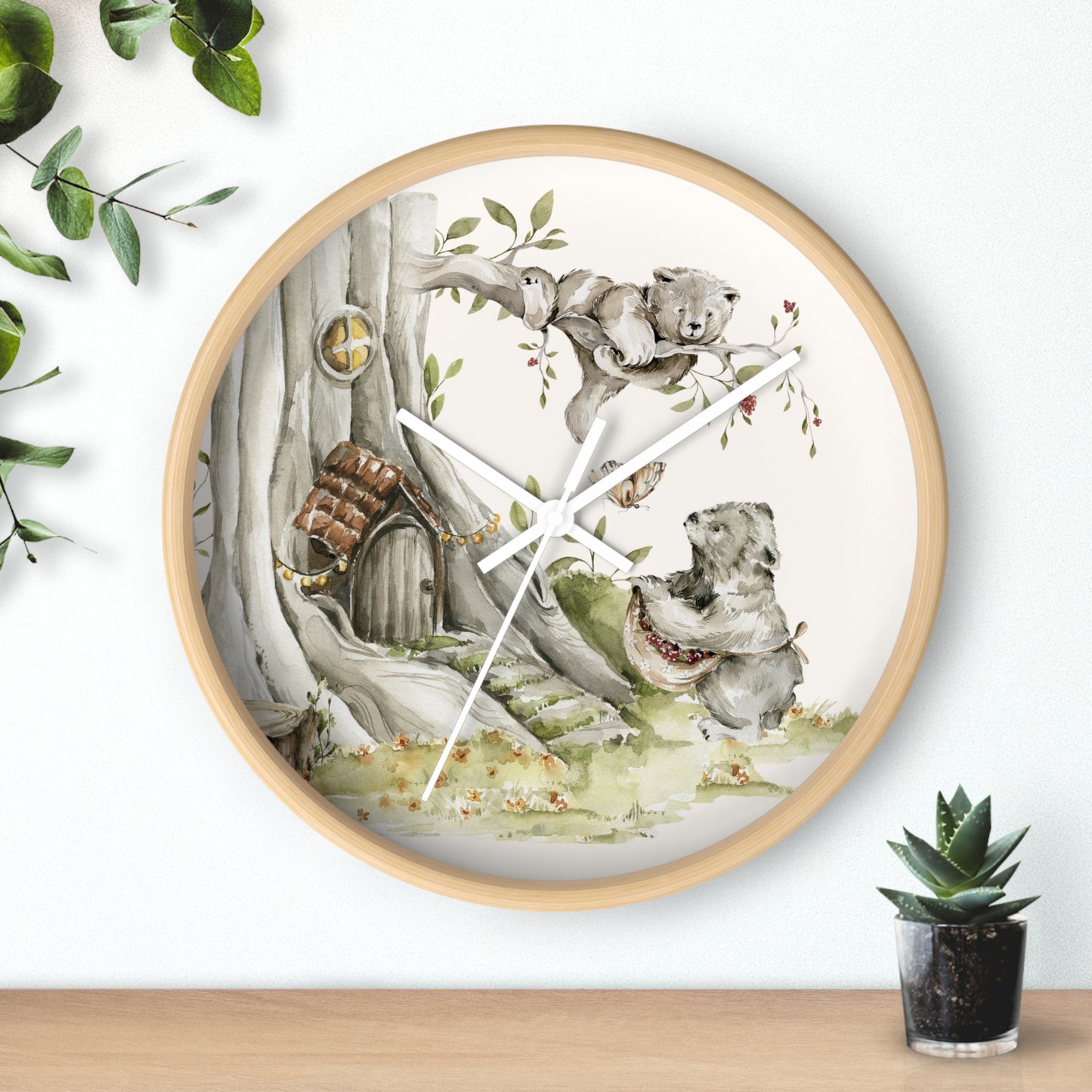Petits Animaux | Orchard Bears Wall Clock - Tresor Valeur