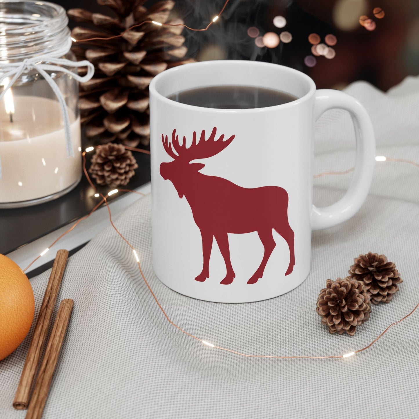 Red Moose Personalized Mug | White Ceramic | 11oz or 15oz