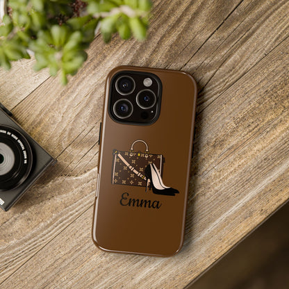 Personalized Shoes & Purse Tough Phone Case | iPhone Samsung Pixel | 10 Color Options